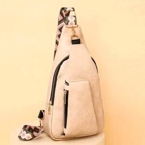 Vintage Bohemian Crossbody Bag - Beige